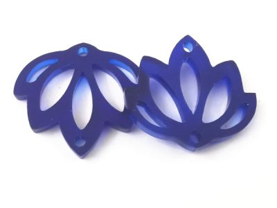 Akryylikukkalinkki kellokukka matta sininen 23x25mm (2kpl)
