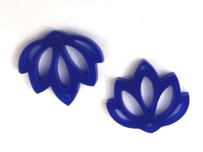 Akryylikukkalinkki kellokukka sininen 23x25mm (2kpl)