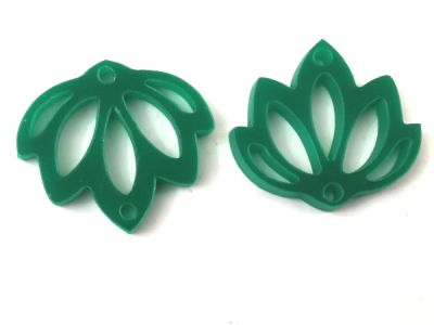 Akryylikukkalinkki kellokukka vihreä 23x25mm (2kpl)