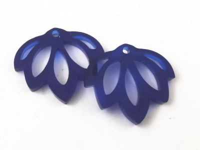 Akryylikukka kellokukka matta sininen 23x25mm (2kpl)