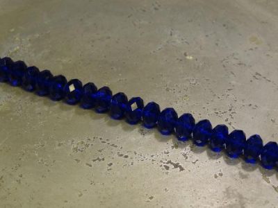 Crystal rondelle 4x6mm cobalt blue KRR0051