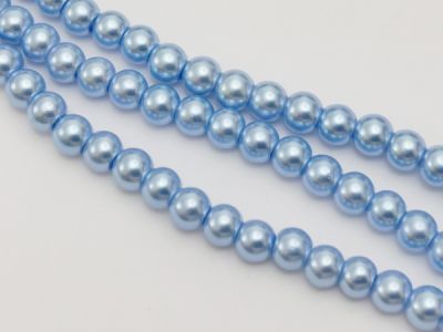 Helmiäislasi 6mm vaaleansininen (73kpl)