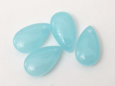 Lasipisara opaali turkoosi 13,7x8x4,7mm (4kpl)
