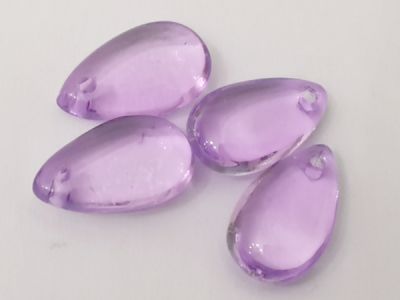 Lasipisara vaalea lila 13,7x8x4,7mm (4kpl)