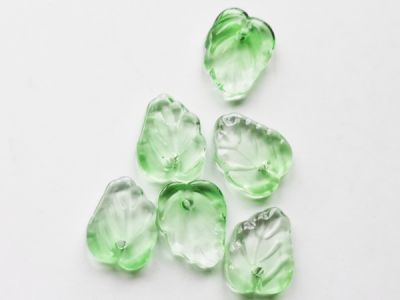 Lasinen lehtiriipus vihreä (6 kpl)