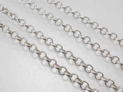 Rolo chain matte antique silver 3,8mm
