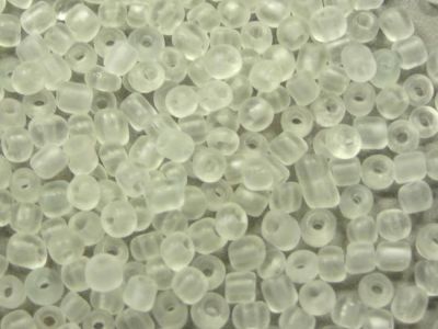 Glass seed bead 6/0 frosted clear