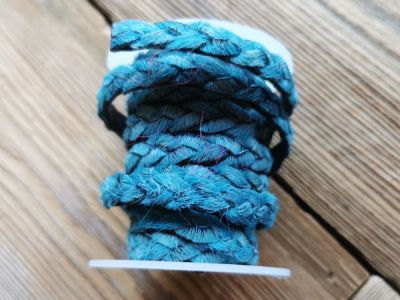 Nahkanauha turkoosi palmikko 9mm 3,25m