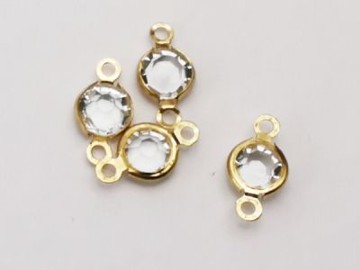 Ruostumaton teräs linkkiosa K kirkkaalla lasistrassilla (4kpl)