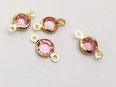 Ruostumaton teräs linkkiosa K vaaleanpunainen (4kpl)