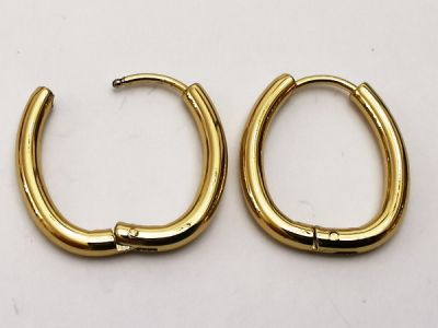 Ruostumaton teräs saranallinen ovaalimpi korvisrengas K (1pr)