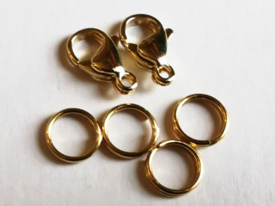 Ruostumaton teräs papukaijalukko 7x11mm K (2kpl)