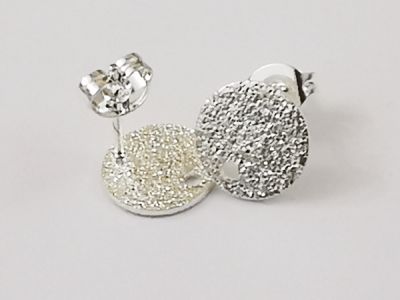 Ruostumaton teräs tappikorvikset  huurteinen H (1pr)