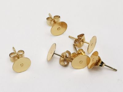 Ruostumaton teräs tappikorvispohjat 8mm (3pr)