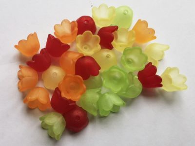 Akryylikukka matta tulppaanisekoitus lämpimät värit (30kpl)