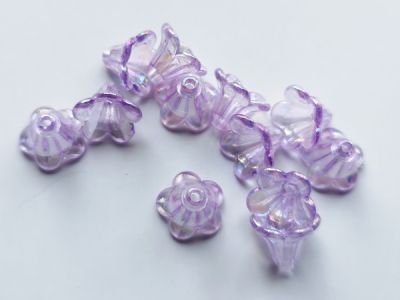 Akryylikukka AB lila trumpettikukka (20kpl)