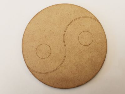 Pistemaalauspohja ying yang 8cm (10kpl)