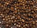 Wood bead cylindrical  5x6mm dark brown