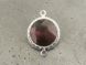 Framed crystal round plum
