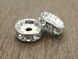 Spacer bead with rhinestones clear (3pcs)