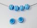 Resin bead turquoise and white 10mm (20pcs)