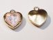 Riipus sydän vaaleanpunaisella fasetoidulla lasisydämellä (2 kpl) K